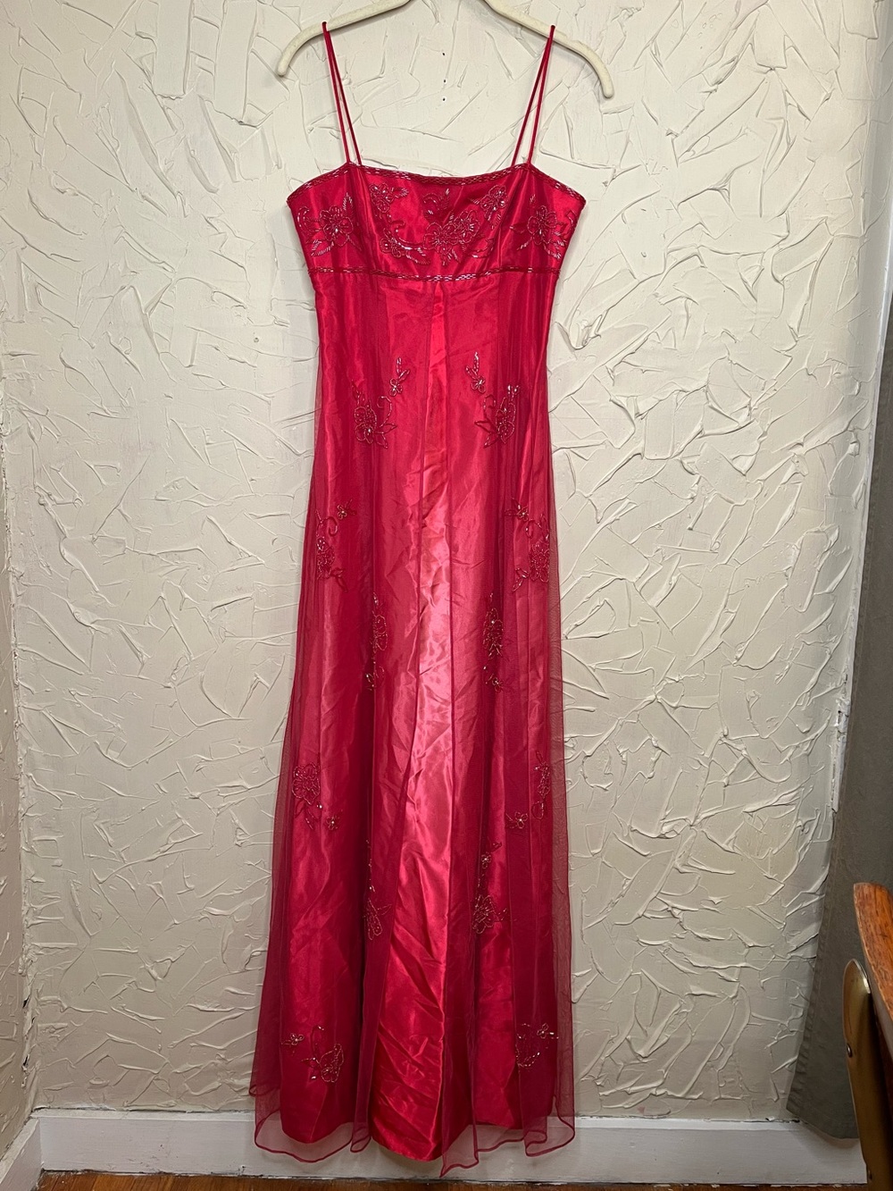 Vintage Y2K Hot Pink Ombré Prom Dress Size 5/6